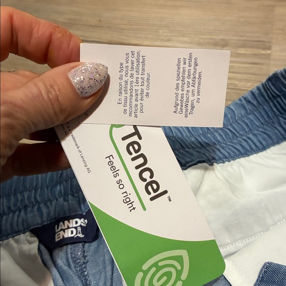 Lands’ End High Rise Tencel Fiber Pleated Wide Leg Pants Women’s 14 NWT - Picture 6 of 13